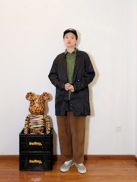 「CHUMS（チャムス）のアイテム（キャップ）」を使った、Imbygさん（レディース・173cm）の冬コーディネート