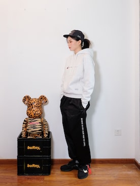 「CHUMS（チャムス）のアイテム（キャップ）」を使った、Imbygさん（レディース・173cm）の冬コーディネート