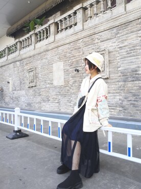 「oversize」｜「アイテム（ブルゾン）」を使った、love2468さん（レディース・160cm）の冬コーディネート