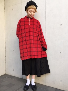 「ホワイトソックス」｜古着屋RAINBOWさん（レディース・155cm）の冬コーディネート