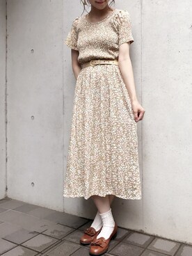 「古着屋」｜古着屋RAINBOWさん（レディース・155cm）の夏コーディネート