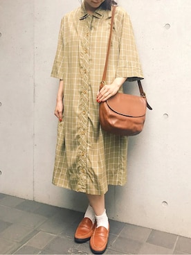 「オールドコーチ」｜古着屋RAINBOWさん（レディース・155cm）の夏コーディネート