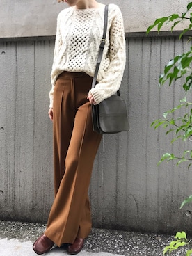 「大人シンプル」｜古着屋RAINBOWさん（レディース・155cm）の秋コーディネート