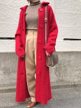 「ハンサムコーデ」｜「アイテム（ジャケット/アウター）」を使った、古着屋RAINBOWさん（レディース・155cm）の冬コーディネート