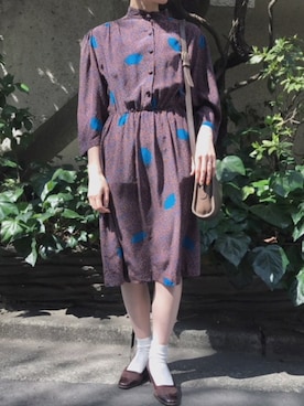 「オールドコーチ」｜古着屋RAINBOWさん（レディース・155cm）の春コーディネート