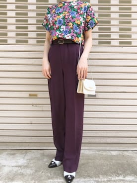 「古着屋」｜古着屋RAINBOWさん（レディース・155cm）の春コーディネート