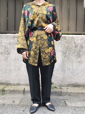 「 ビッグシルエット」｜古着屋RAINBOWさん（レディース・155cm）の夏コーディネート