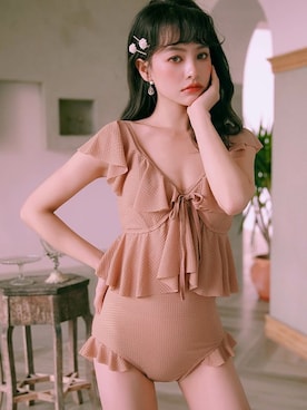 「モノキニ」｜OSYAREVOさん（レディース・162cm）の冬コーディネート