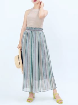 「OSYAREVO（オシャレボ）のアイテム（パンツ）」を使った、OSYAREVOさん（レディース・163cm）の夏コーディネート