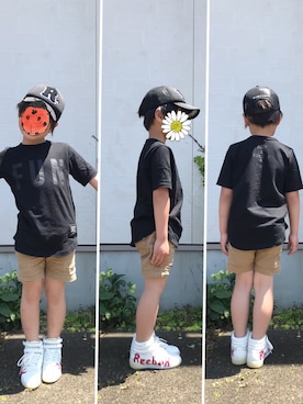 「highking（ハイキング）のアイテム（パンツ）」を使った、HEKKR◡̈⃝⋆*さん（キッズ・110cm）の春コーディネート