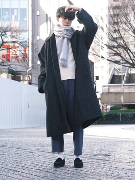 その他アンダーウェア インナーを使った 白ニット のメンズ人気ファッションコーディネート Wear