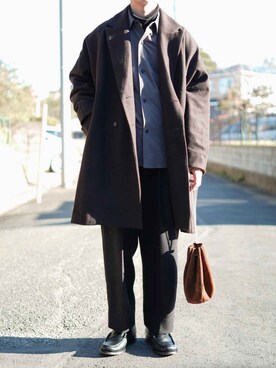 「Basis Broek Belgium（バージスブルック）のアイテム（ジャケット/アウター）」を使った、平(taira)さん（メンズ・167cm）の冬コーディネート