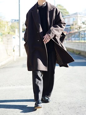 「Basis Broek Belgium（バージスブルック）のアイテム（ジャケット/アウター）」を使った、平(taira)さん（メンズ・167cm）の冬コーディネート