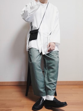 「Pheeta（フィータ）のアイテム（シャツ/ブラウス）」を使った、平(taira)さん（メンズ・167cm）の春コーディネート