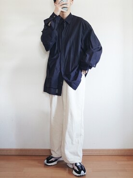 「SENSE OF PLACE by URBAN RESEARCH（センスオブプレイスバイアーバンリサーチ）のワイドデニム（その他パンツ）」を使った、平(taira)さん（メンズ・167cm）の夏コーディネート