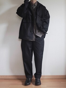 平(taira)さんの「オーバーサイズ CPOダブルポケットシャツ ジャケット＆シェフパンツ【セットアップ】」を使ったコーディネート