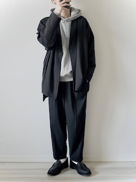 「セットアップ風」｜「アイテム（セットアップ）」を使った、平(taira)さん（メンズ・167cm）の秋コーディネート