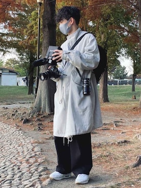 「URBAN RESEARCH Sonny Label（アーバンリサーチサニーレーベル）のアイテム（モッズコート）」を使った、平(taira)さん（メンズ・167cm）の冬コーディネート