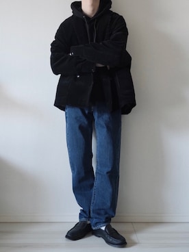 「MR.GENTLEMAN（ミスタージェントルマン）のアイテム（シューズ）」を使った、平(taira)さん（メンズ・167cm）の冬コーディネート