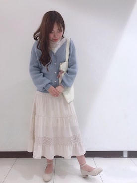 「amelier MAJESTIC LEGON（アメリエルマジェスティックレゴン）のアイテム」を使った、マジェスティックレゴン横浜ジョイナス店スタッフさん（レディース・157cm）の冬コーディネート