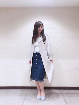 「バックデザイン」｜「アイテム（ジャケット/アウター）」を使った、マジェスティックレゴン横浜ジョイナス店スタッフさん（レディース・155cm）の冬コーディネート