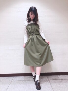 「amelier MAJESTIC LEGON（アメリエルマジェスティックレゴン）のアイテム」を使った、マジェスティックレゴン横浜ジョイナス店スタッフさん（レディース・155cm）の冬コーディネート