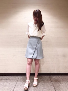 マジェスティックレゴン横浜ジョイナス店スタッフさん（レディース・157cm）の春コーディネート