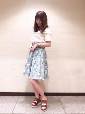 マジェスティックレゴン横浜ジョイナス店スタッフさん（レディース・160cm）の夏コーディネート