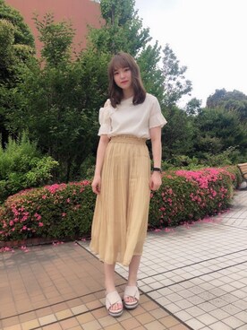 マジェスティックレゴン横浜ジョイナス店スタッフさん（レディース・160cm）の夏コーディネート