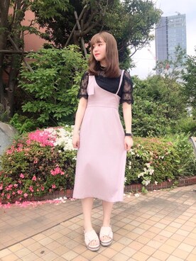 マジェスティックレゴン横浜ジョイナス店スタッフさん（レディース・160cm）の夏コーディネート