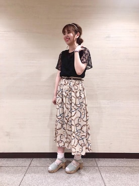 マジェスティックレゴン横浜ジョイナス店スタッフさん（レディース・157cm）の夏コーディネート