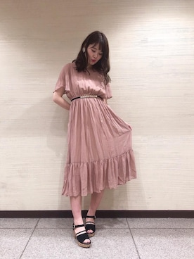 マジェスティックレゴン横浜ジョイナス店スタッフさん（レディース・160cm）の夏コーディネート