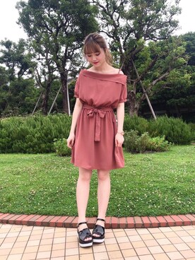 「レンガ」｜マジェスティックレゴン横浜ジョイナス店スタッフさん（レディース・160cm）の夏コーディネート