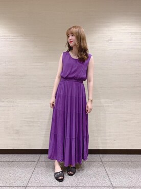 マジェスティックレゴン横浜ジョイナス店スタッフさん（レディース・160cm）の夏コーディネート