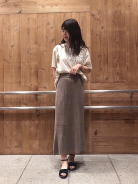 マジェスティックレゴン横浜ジョイナス店スタッフさん（レディース・160cm）の夏コーディネート