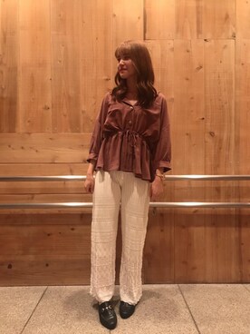 「新作」｜「アイテム（その他トップス）」を使った、マジェスティックレゴン横浜ジョイナス店スタッフさん（レディース・160cm）の夏コーディネート