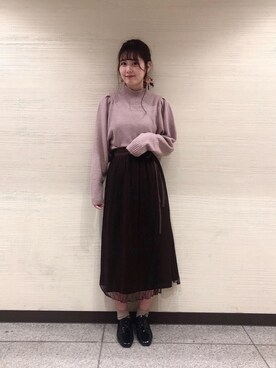 マジェスティックレゴン横浜ジョイナス店スタッフさん（レディース・160cm）の秋コーディネート