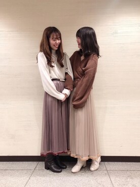 マジェスティックレゴン横浜ジョイナス店スタッフさん(レディース・160cm)の秋コーディネート