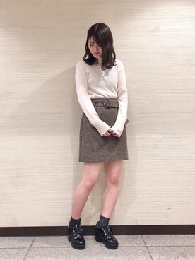 マジェスティックレゴン横浜ジョイナス店スタッフさん（レディース・160cm）の秋コーディネート