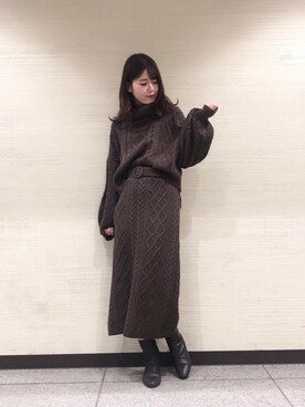 マジェスティックレゴン横浜ジョイナス店スタッフさん（レディース・160cm）の秋コーディネート