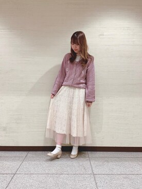 マジェスティックレゴン横浜ジョイナス店スタッフさん（レディース・157cm）の冬コーディネート