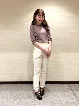 マジェスティックレゴン横浜ジョイナス店スタッフさん（レディース・153cm）の秋コーディネート