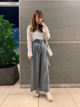 マジェスティックレゴン横浜ジョイナス店スタッフさん(レディース・160cm)の秋コーディネート