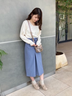 マジェスティックレゴン横浜ジョイナス店スタッフさん（レディース・160cm）の秋コーディネート