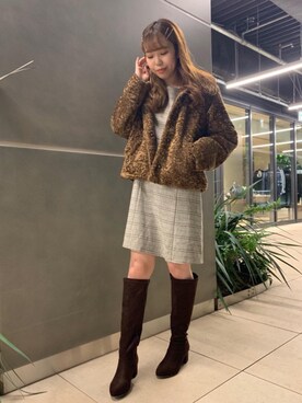 「トレンドコーデ」｜「アイテム（その他アウター）」を使った、マジェスティックレゴン横浜ジョイナス店スタッフさん（レディース・157cm）の秋コーディネート