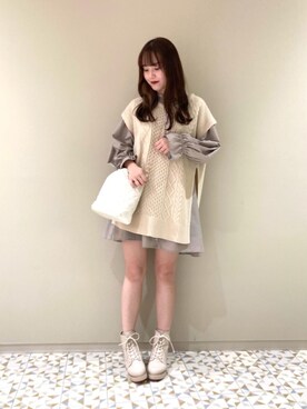 マジェスティックレゴン横浜ジョイナス店スタッフさん(レディース・161cm)の秋コーディネート