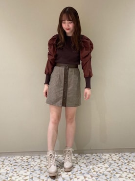 マジェスティックレゴン横浜ジョイナス店スタッフさん（レディース・161cm）の秋コーディネート