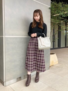 マジェスティックレゴン横浜ジョイナス店スタッフさん（レディース・157cm）の秋コーディネート