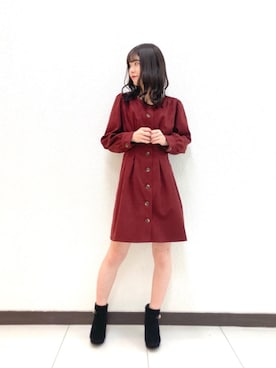 マジェスティックレゴン横浜ジョイナス店スタッフさん（レディース・160cm）の冬コーディネート