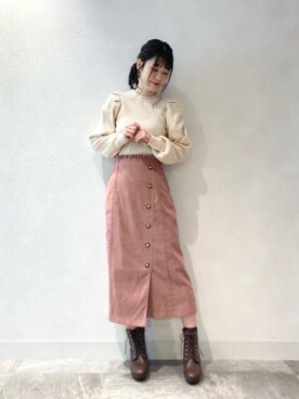 「人気商品」｜マジェスティックレゴン横浜ジョイナス店スタッフさん（レディース・160cm）の冬コーディネート